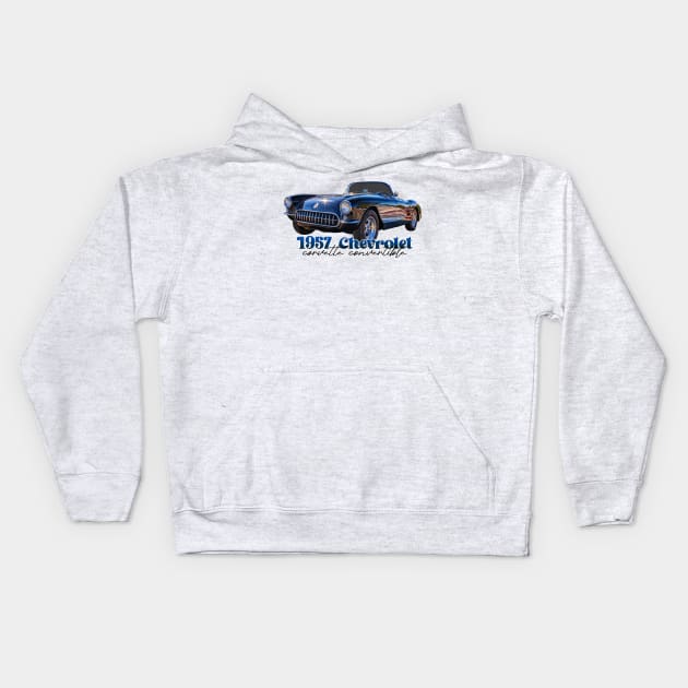 1957 Chevrolet Corvette Convertible Kids Hoodie by Gestalt Imagery